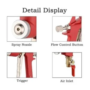 Joywayus Pistola pulverizadora de tolva de aire con_2