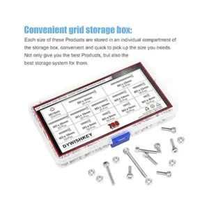 DYWISHKEY Juego de 700 tornillos y tuercas de cabeza_3