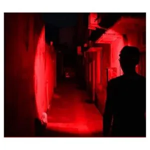 RaySoar Paquete de 4 linternas de luz roja roja LDE