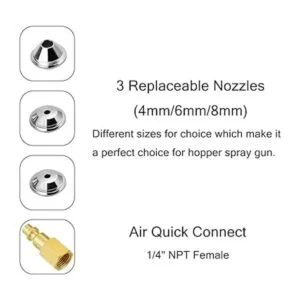 Joywayus Pistola pulverizadora de tolva de aire con_3