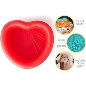 Ban.do Piscina inflable en forma de corazón rojo piscina_2