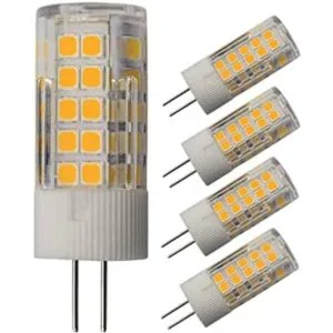 Paquete de 5 bombillas LED G4 de 12 V 4 W equivalente a