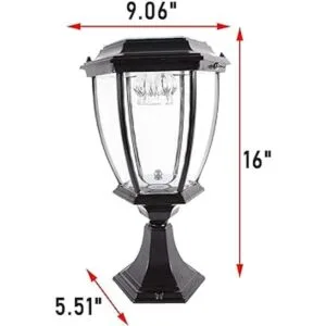 Paquete de 2 lámparas solares de aluminio grandes luces_6