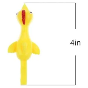 12 piezas de pollos de goma pegajosos de pollo con diseño