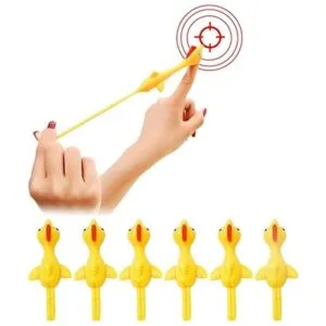 12 piezas de pollos de goma pegajosos de pollo con diseño