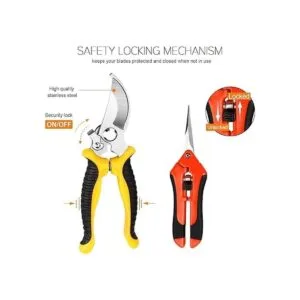 Juego de 3 tijeras de podar de jardín cuchillas de acero_4