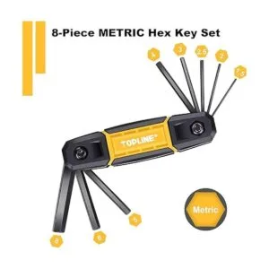 TOPLINE Juego de llaves Allen plegables de 25 piezas SAE_3