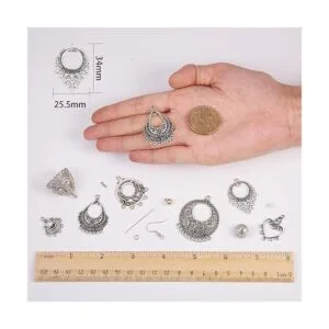 SUNNYCLUE 1 caja DIY 6 pares de aretes colgantes vintage