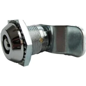 2 cerraduras tubulares con cilindro de 0.9 in. Plateado