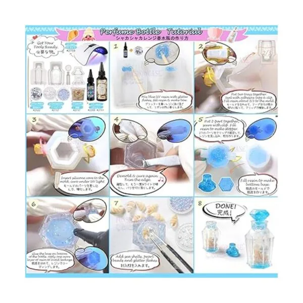 Molde de silicona de resina UV para hacer joyas botella_3