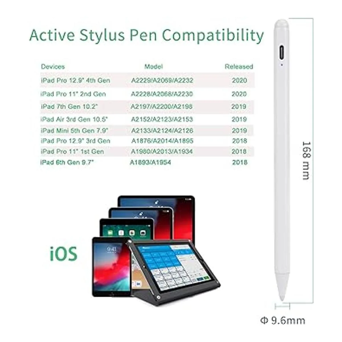 Lápiz óptico activo 2022 para Apple iPad de 2 generación_6