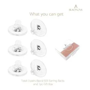 BEADNOVA Pendientes de silicona transparente suave con_2