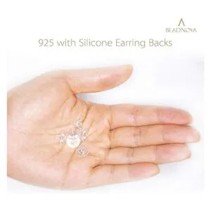 BEADNOVA Pendientes de silicona transparente suave con_6