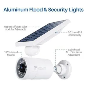 Solar Motion Light Outdoor Aluminum of 2 1400Lumens 9W