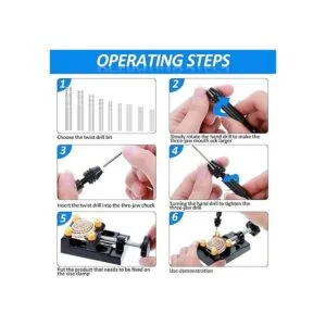 Juego de herramientas de taladro manual de 37 piezas