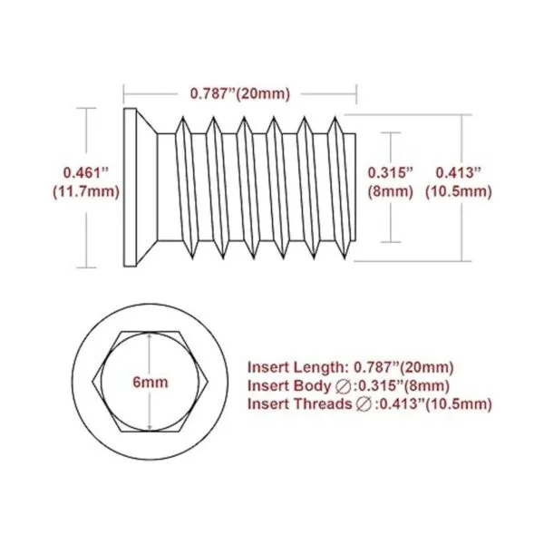 Anwenk Paquete de tornillos para muebles 40 unidades de_2