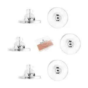 BEADNOVA Pendientes de silicona transparente suave con_1