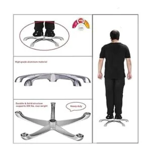 Kaleurrier Base de taburete para silla piezas de repuesto_3
