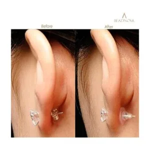 BEADNOVA Pendientes de silicona transparente suave con_5