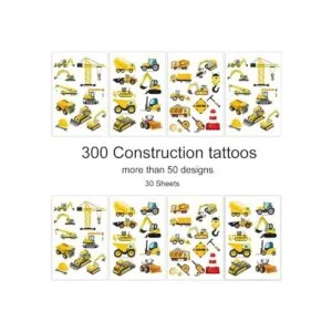 300pcs Zona de Construcción Fiesta Favores Tatuajes_3
