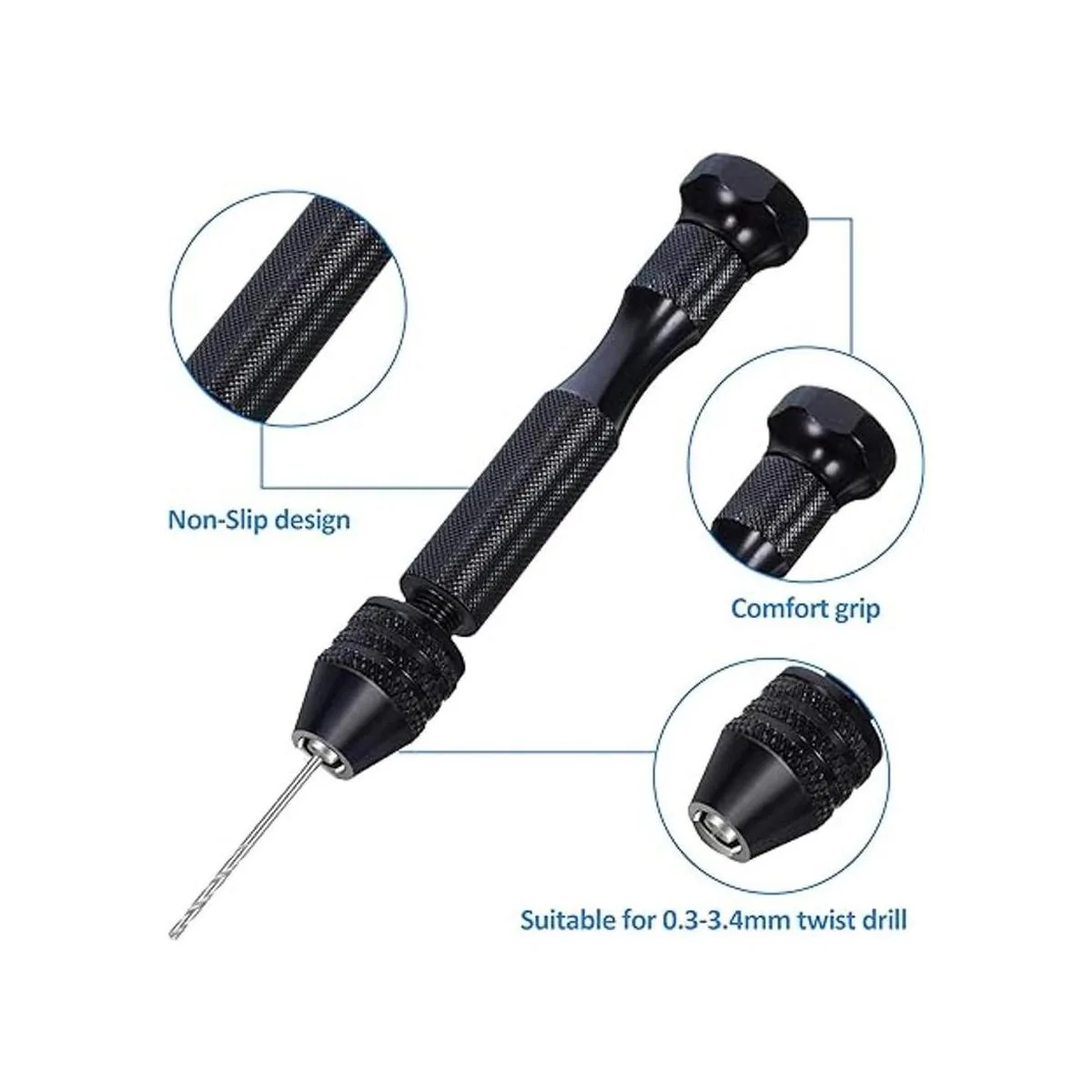 Juego de herramientas de taladro manual de 37 piezas