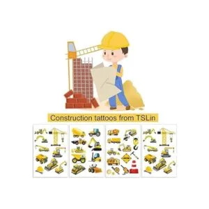 300pcs Zona de Construcción Fiesta Favores Tatuajes_5