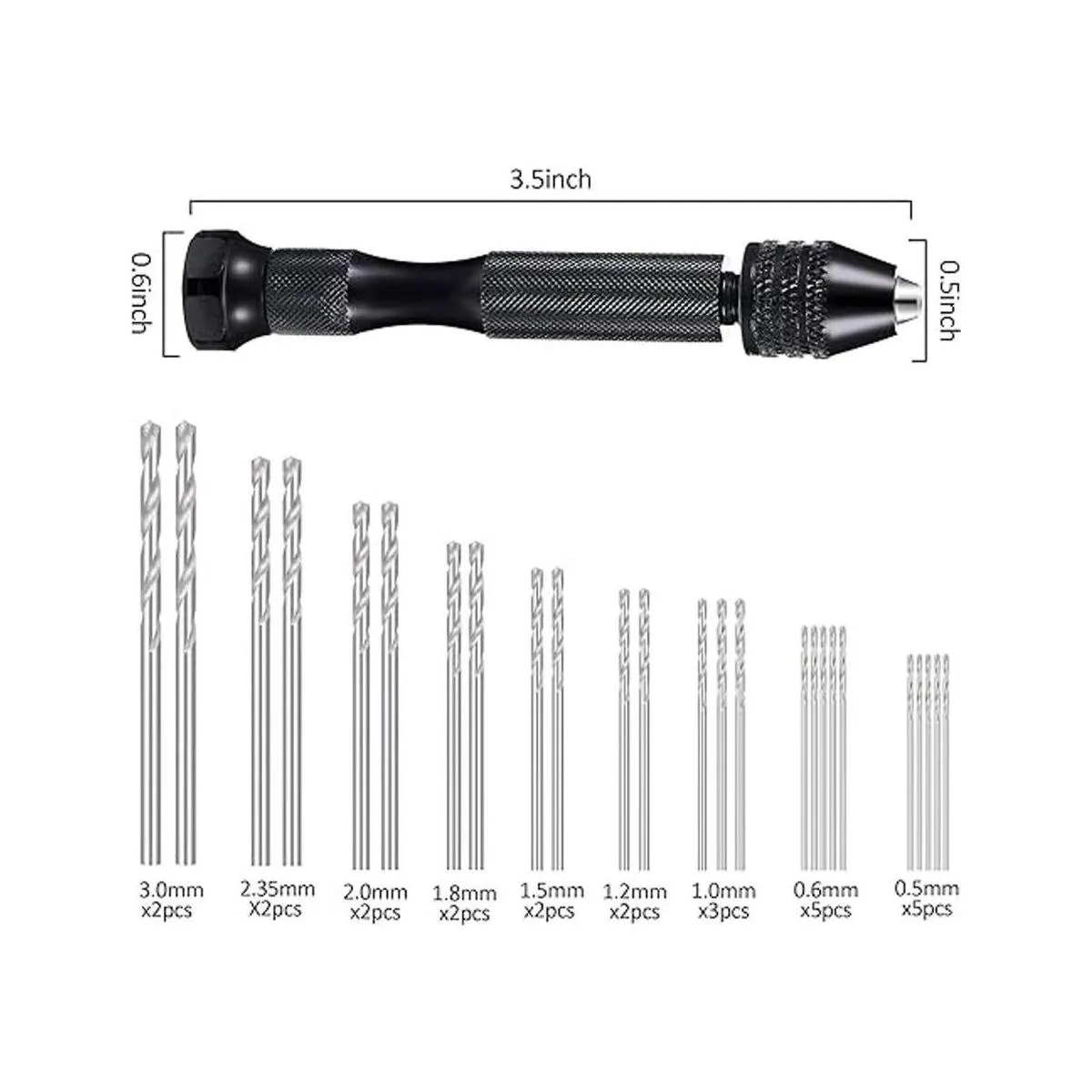 Juego de herramientas de taladro manual de 37 piezas