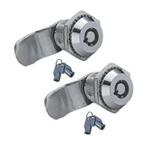 2 cerraduras tubulares con cilindro de 0.9 in. Plateado