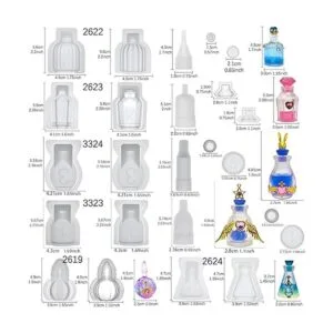 Molde de silicona de resina UV para hacer joyas botella_2