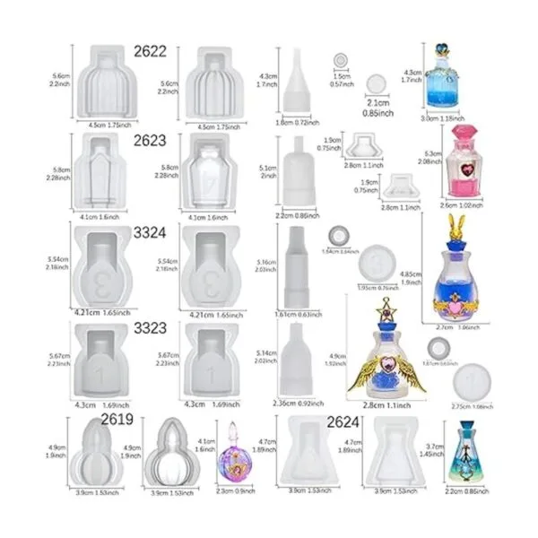 Molde de silicona de resina UV para hacer joyas botella_2