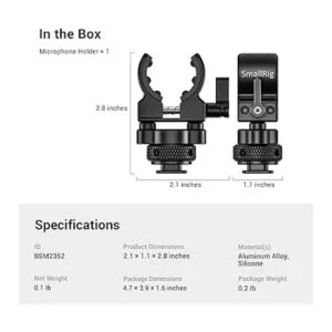 SmallRig Soporte para micrófono de escopeta zapato frío_2
