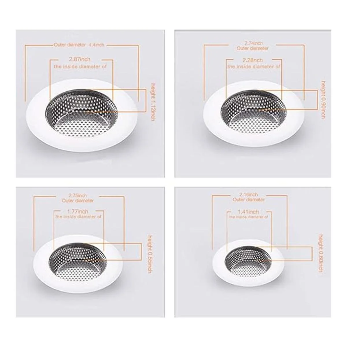 Drenaje para ducha paquete de 4 tapa de drenaje para