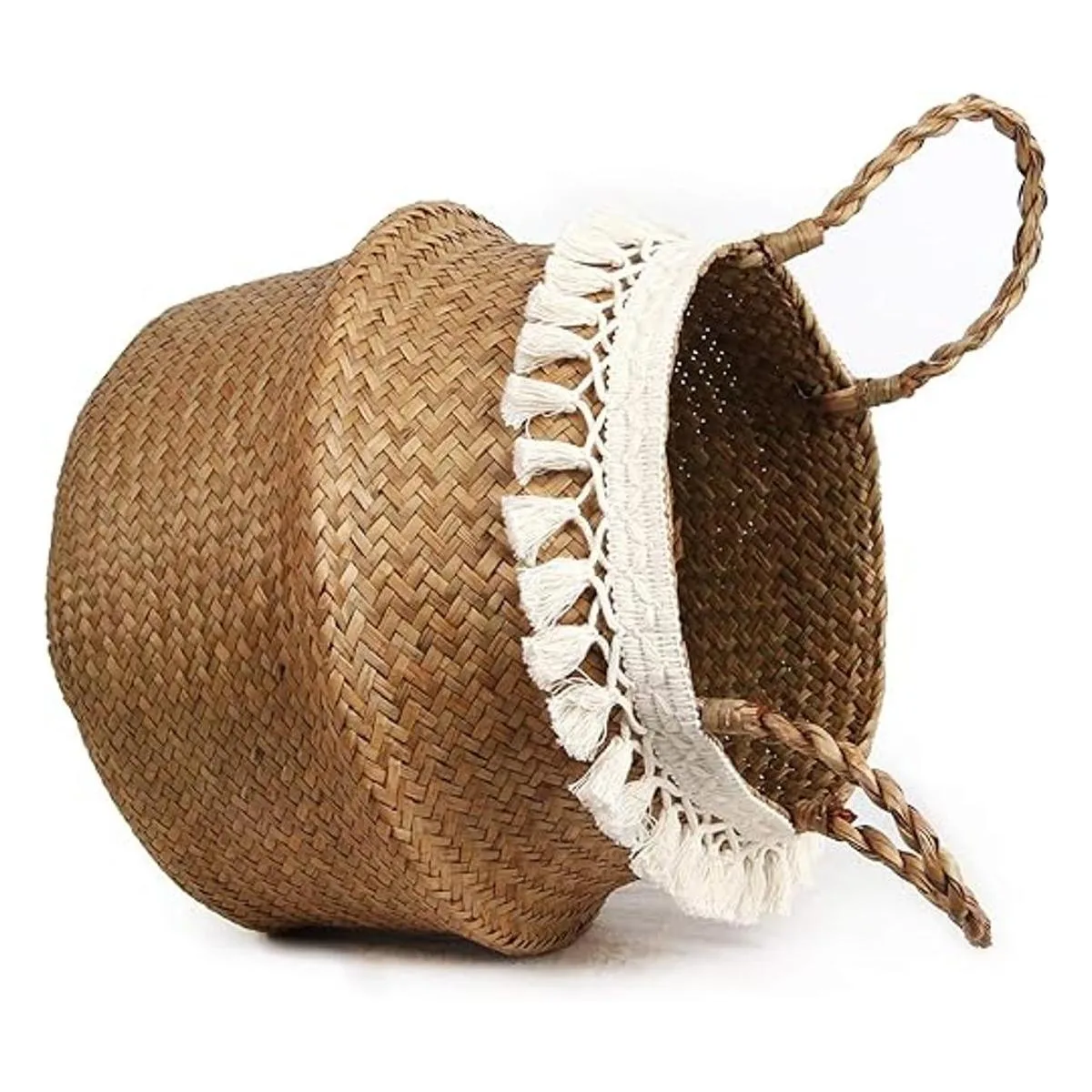 BlueMake Canasta tejida para almacenar plantas o