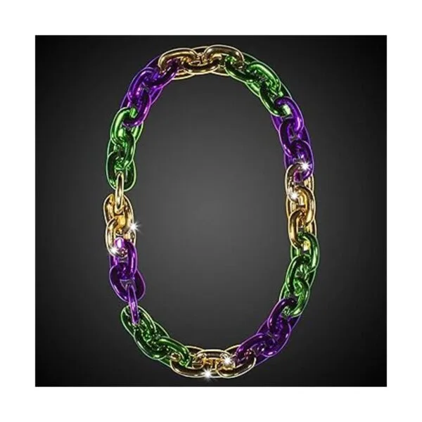 Collar de cadena jumbo Mardi Gras para fiestas LED_2