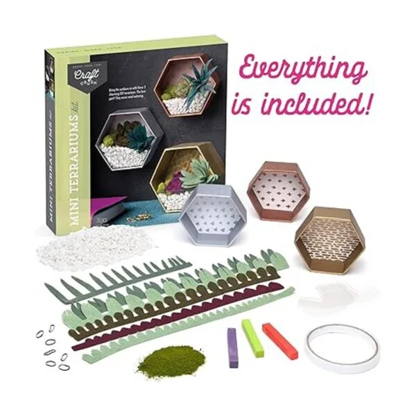 Craft Crush Kit de artesanía de mini terrarios para_5