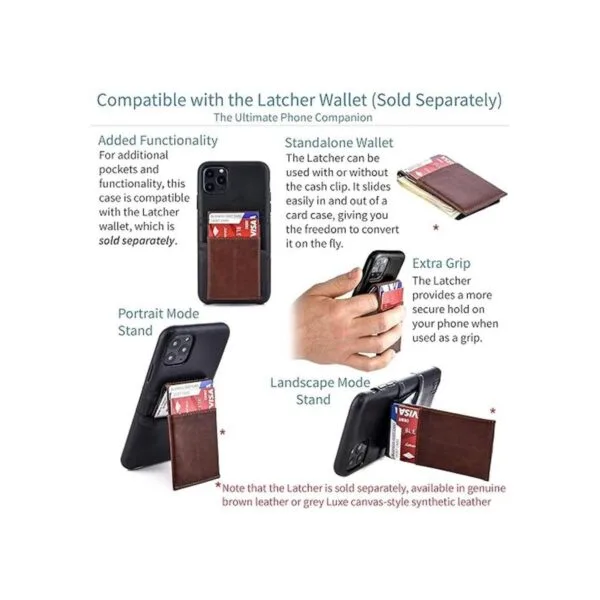 Dockem Funda tipo cartera para iPhone 11 Placa de metal_5