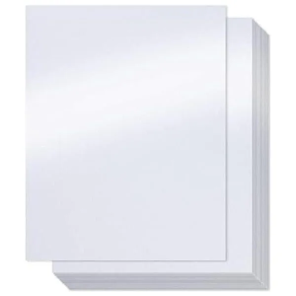 Papel blanco brillante paquete de 100 papeles de