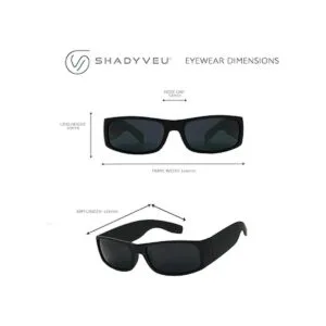 ShadyVEU Gafas de sol cuadradas rectangulares con marco_4
