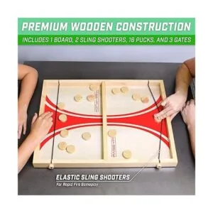 GoSports Juego Pass the Puck Juego de mesa de tiro_3