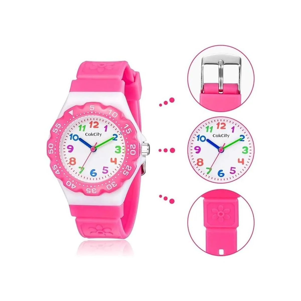 CakCity Reloj para niños impermeable lindo reloj de_5
