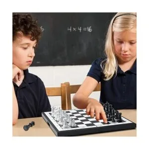 Juego de ajedrez magnético para viajes juegos de mesa_6