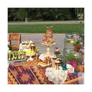 Janef Mantel de algodón hecho a mano blanco de ganchillo