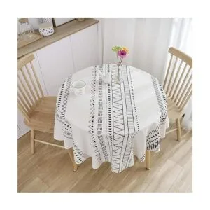 Mantel de lino de algodón y algodón tela pesada bohemio