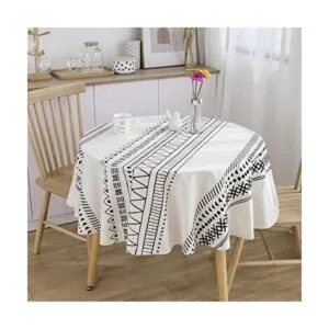 Mantel de lino de algodón y algodón tela pesada bohemio