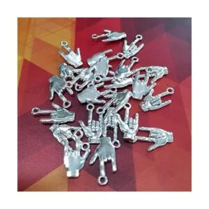 Mystart Colgante de mano de plata envejecida 50 piezas_4