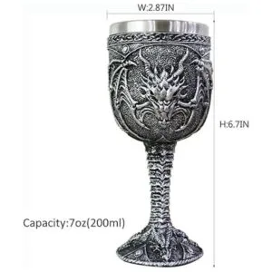 Cáliz de vino de dragón rugido medieval copa de cáliz de_6