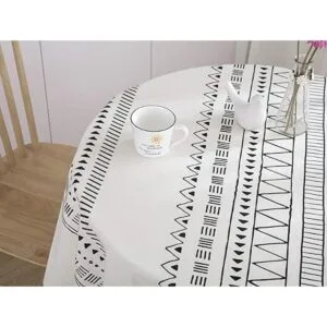 Mantel de lino de algodón y algodón tela pesada bohemio