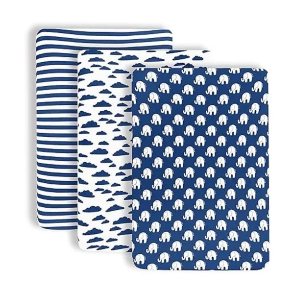 Pack n Play Sábanas Paquete de 4 sábanas de primera