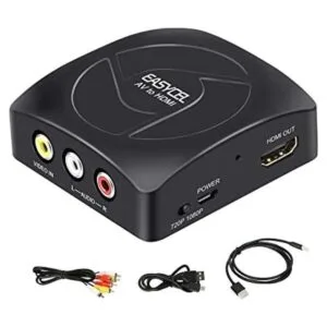 Convertidor RCA a HDMI con cables HDMI y RCA convertidor_1