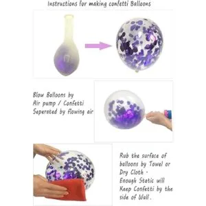 TSOTU Globos turquesa metálicos de confeti verde azulado_4